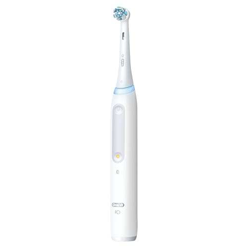 Oral-B iO4 Electric Toothbrush, for a Gentle Clean and Healthier Gums, White, iO Series 4 with 1 Toothbrush, 1 Brush Head, and 1 Travel Case