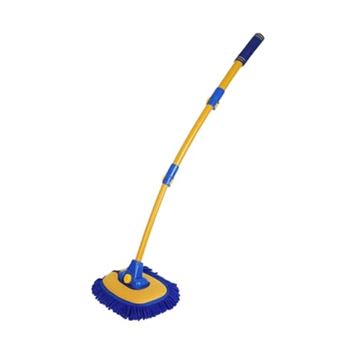 Car Wash Brush With Long Handle, Microfiber Towels Car Wash Kit Cleaning Supplies, Car Wash Mop (1pcs Blue)