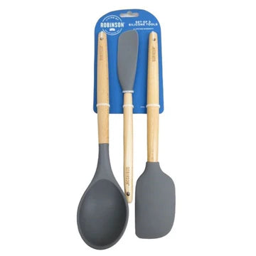 LIVING BY ROBINSON 3-Piece Silicone Tool Set, GREY