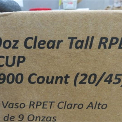 900 PACTIV 9 OZ TALL CLEAR PLASTIC CUPS