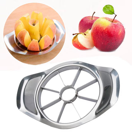 Apple Slicer 8 Slices, Stainless Steel Apple Corer and Divider, Ultra-Sharp Apple Cutter, Kitchen Gadgets, Dishwasher Safe, Silver