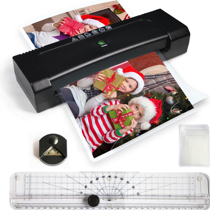 Laminator 9-inch Thermal Laminator with Laminating Sheets 10pcs, with Paper Cutter and Corner Rounder,with 2-Min Faster Preheat,Mini Personal Lamination Machine withr for Teacher Home