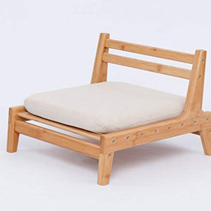 HUAWELL Seat Chair Detachable with Screws Japanese Balcony Chair with Cushion Accent Furniture Easy to Cary for Living Room