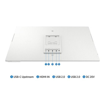 Samsung 32 Inch M8 White UHD Smart Monitor w/ 4k AI upscaling,(LS32DM801UNXZA) -KM4