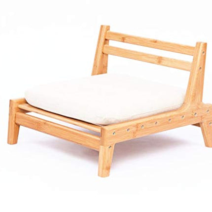 HUAWELL Seat Chair Detachable with Screws Japanese Balcony Chair with Cushion Accent Furniture Easy to Cary for Living Room