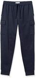 Amazon Essentials Men's Cargo Fleece Jogger Sweatpant, Navy, Large