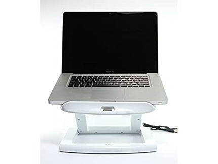 ZED-01W USB Cooling Laptop/Tablet Stand with Detachable 4 Port USB Hub & Silent Cooling Fan