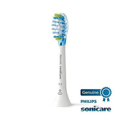 Philips Sonicare C3 2-in-1 Plaque Removal+Whitening Brush Heads, Genuine Replacement Toothbrush Heads, White, 2 Pack, HX9042/65