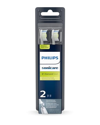 Philips Sonicare DiamondClean Replacement Brush Heads, White, 2 Pack, HX6062/92