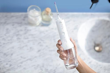Philips Sonicare Power Flosser 3000 Cordless, Oral Irrigator Quad Stream technology and whisper quiet, White, HX3826/21