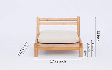 HUAWELL Seat Chair Detachable with Screws Japanese Balcony Chair with Cushion Accent Furniture Easy to Cary for Living Room