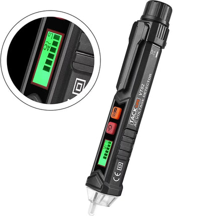 TACKLIFE Non-Contact AC Voltage Tester with Adjustable Sensitivity, LCD Display -VT02