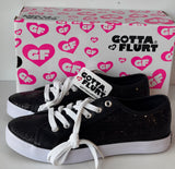 Gotta Flurt Women's Disco II Black Sequin Low Top Dance Sneaker