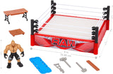 Mattel WWE Action Figure Playset Knuckle Crunchers Rebound Ring with Accessories and Flex Mat Technology