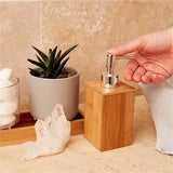 CIRCOA Bamboo Timber Soap & Lotion Dispenser