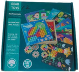 NUKied Mosaic Plug-in Game 3D with Gears, Mushroom Nails Puzzle Toy, Coloured Pegboard Game, Early Educational Plug-in Game for 2 3 4 5 Children, Puzzle Toy for Boys Girls Children (Pack of 180)