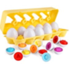 2pcs Matching Eggs Set Educational Shapes Color & Recognition Skills Learning Toy t76
