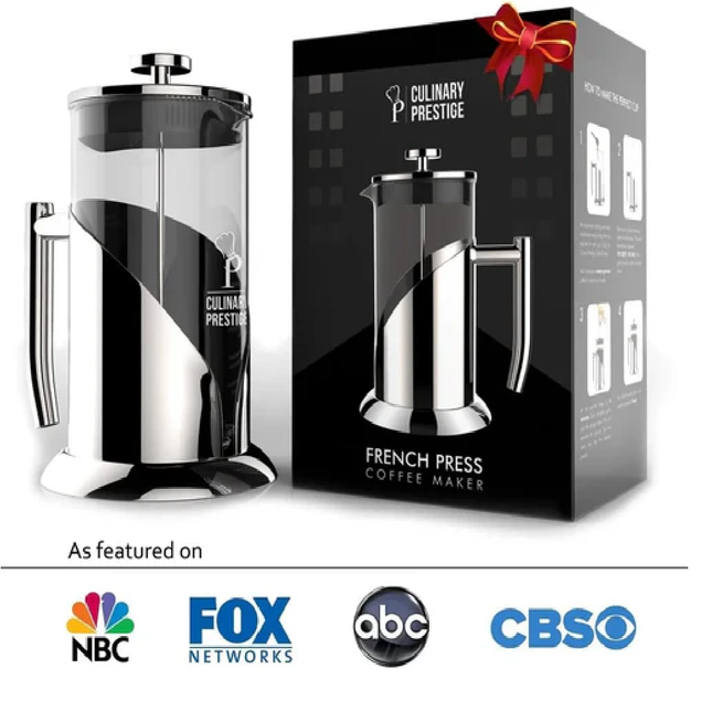 CULINARY PRESTIGE French Press Coffee Maker 1L