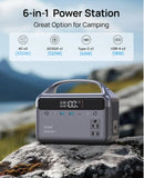 Portable Power Station 300W (600W Surge), 192Wh (60,000mAh) LiFePO4 Battery Backup, 300W AC Outlets, 5.5lbs Ultra-Light Power Bank Station, Solar Generator for Outdoor Camping, Home & Emergency