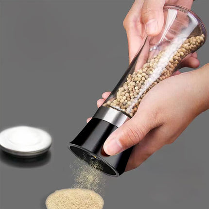 Manual Pepper Grinder | Stainless Steel & Glass Spice Mill | Adjustable Coarseness for Pepper, Salt & Seasonings | Kitchen & Home Use