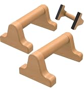 SELEWAERE Parallettes Floor Workout Wood Non-Slip Pushup/Handstand Bars for Calisthenic Fitness Sturdy, Load up to 600 lbs