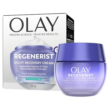 Olay Face Moisturizer, Anti-Aging Night Cream for Women Fragrance-Free 50 mL