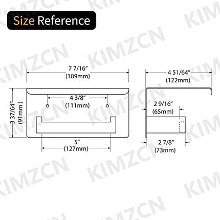 kimzcn Paper Holder with Phone Shelf, Bathroom Accessories SUS 304 Stainless Steel Tissue Roll Dispenser Storage Wall Mounted, Brushed Finish