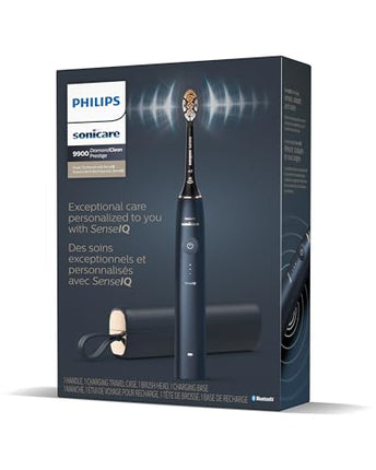 Philips Sonicare DiamondClean Prestige 9900, Rechargeable Electric Toothbrush with SenseIQ, Midnight, HX9990/12