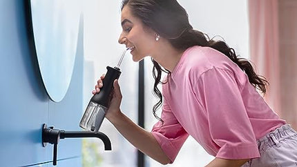 Philips Sonicare Power Flosser 3000 Cordless, Oral Irrigator Quad Stream technology and whisper quiet, Black, HX3826/23