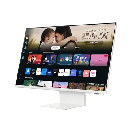 Samsung 32 Inch M8 White UHD Smart Monitor w/ 4k AI upscaling,(LS32DM801UNXZA) -KM4