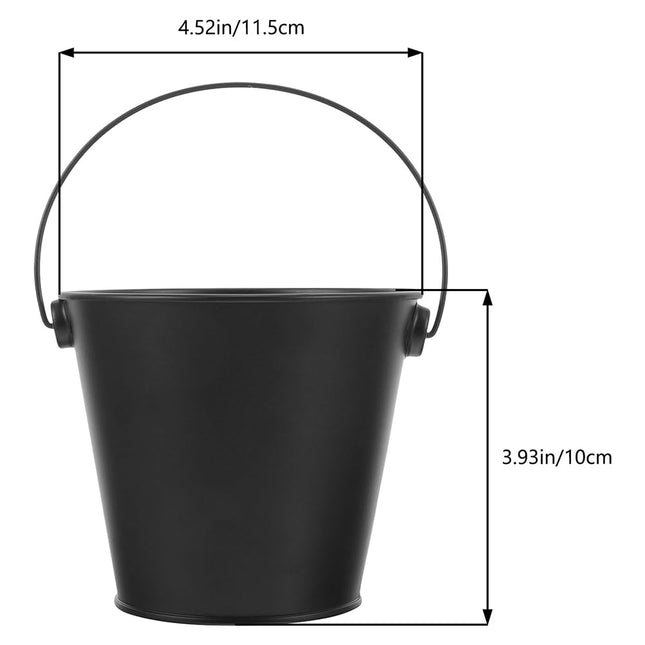 Milisten 2 Pack Grill Grease Bucket Drip Pan for Barbecue Ash Bucket for Grill 4.52 X 4.52 X 3.93 in Metal Pail for Fireplace Ash and Cooking Grease Collection