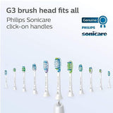 Philips Sonicare G3 Two-in-One - Genuine Replacement Electric Toothbrush Heads, White, 2 Pack, HX9052/65