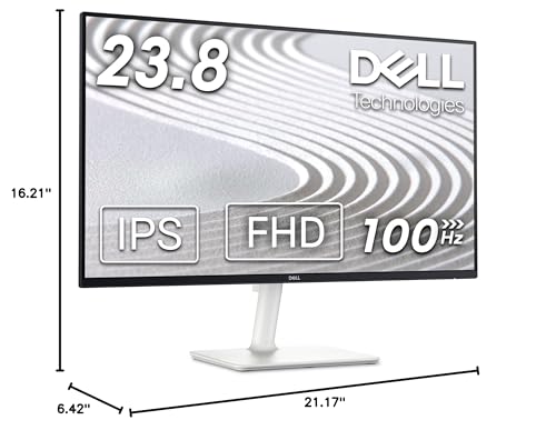 Dell S2425H Monitor 23.8 Inch, FHD (1920x1080) Display, 100Hz, -KM10