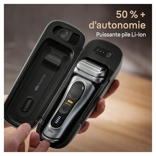 Braun PowerCase 9484pc, Mobile Shaver Charging Case, Compatible with Braun Series 8 and Series 9 Electric Shavers for Men, Up to 6 Weeks of Cordless Shaving Power, 50% More Battery, 90mins Shaving Runtime, Grey