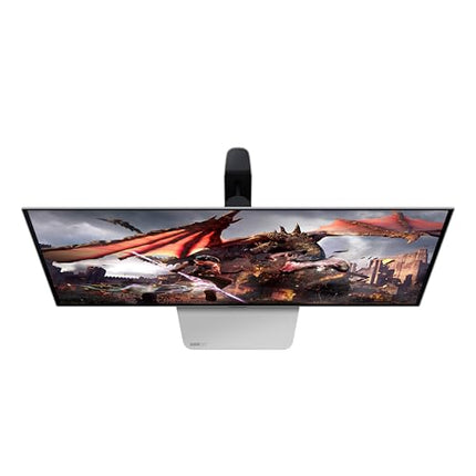 Samsung 32 Inch G8 OLED Silver G-Sync Compatible Gaming Monitor-240 Hz, 0.03 ms (LS32DG802SNXZA) - KM11
