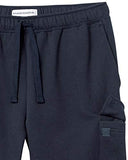 Amazon Essentials Men's Cargo Fleece Jogger Sweatpant, Navy, Large