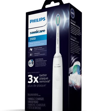 Philips Sonicare 3100 Rechargeable Electric Toothbrush with Pressure Sensor, White HX3681/03