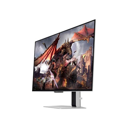 Samsung 32 Inch G8 OLED Silver G-Sync Compatible Gaming Monitor-240 Hz, 0.03 ms (LS32DG802SNXZA) - KM11