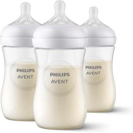 Philips Avent Natural Baby Bottles with Natural Response Nipples, 9oz, 3-pack, SCY903/03