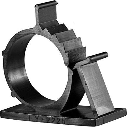 Cable Clips,Self-Adhesive Wire Holder Cable Organizer Cord Management Clamps with Adjustable Backed Black (10 Pack) (XL)