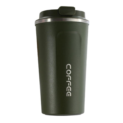 Stainless Steel Insulated Coffee Tumbler - 500ml, Leakproof, Wide Mouth, Anti-Slip, BPA-Free - Perfect for Office, Travel, and Outdoors (White)