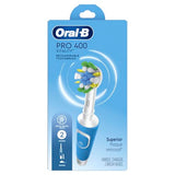 Oral-B Pro 400 Floss Action Vitality Electric Toothbrush with (2) Brush Heads, Rechargeable, Blue