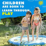 EZONEDEAL 68" Inflatable Splash Pad Sprinkler Mat Outdoor Summer Water Play Swimming Pool for Kids, Babies, Toddlers