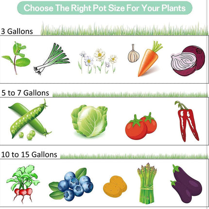 3 Pack 7 Gallon Grow Bags, Breathable Nonwoven Fabric Pots, Potato Grow Bag with Handles,Heavy Duty Thickened Vegetable/Flower/Plant Grow Bags(3 Color)