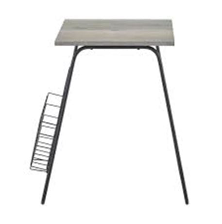 WALKER EDISON 16" Modern Side Table w/ Holder Grey Wash/Black, AF16APRSTGW