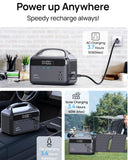 Portable Power Station 300W (600W Surge), 192Wh (60,000mAh) LiFePO4 Battery Backup, 300W AC Outlets, 5.5lbs Ultra-Light Power Bank Station, Solar Generator for Outdoor Camping, Home & Emergency