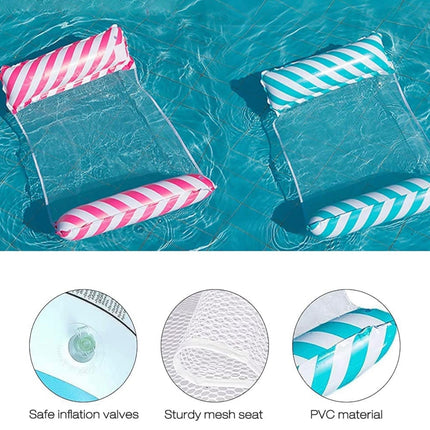 2 Pack Inflatable Pool Floats Hammock, Adults for Size Water Hammock Lounger, Multi-Purpose 4-in-1 Swimming Water Floating Rafts