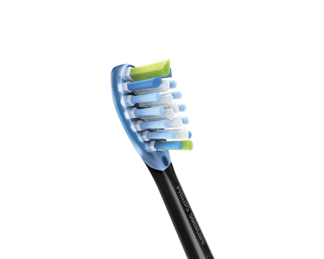 3 Pack Philips Sonicare C3 Premium Plaque Control Standard Sonic Toothbrush Heads, Black-HX9043/25