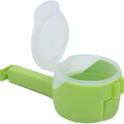 Luciano Housewares 1-PIECE Plastic Chips Bag & Storage Clip with Pouring Spout, Ideal for Cereals,Snacks, Peanuts,Sugar, Coffee Powder,Pet Food