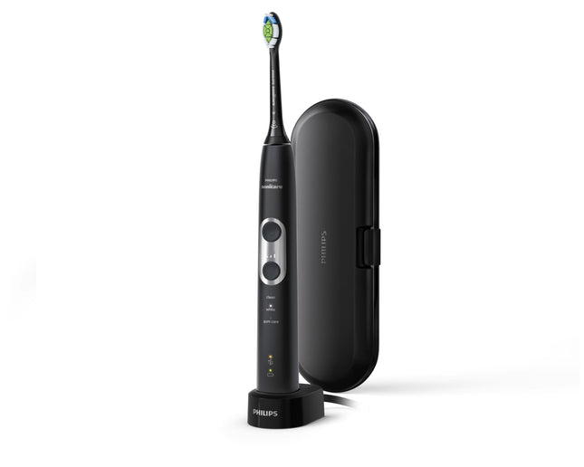 Philips Sonicare Protectiveclean 6100 Rechargeable Electric Toothbrush, Whitening, Black, HX6870/41